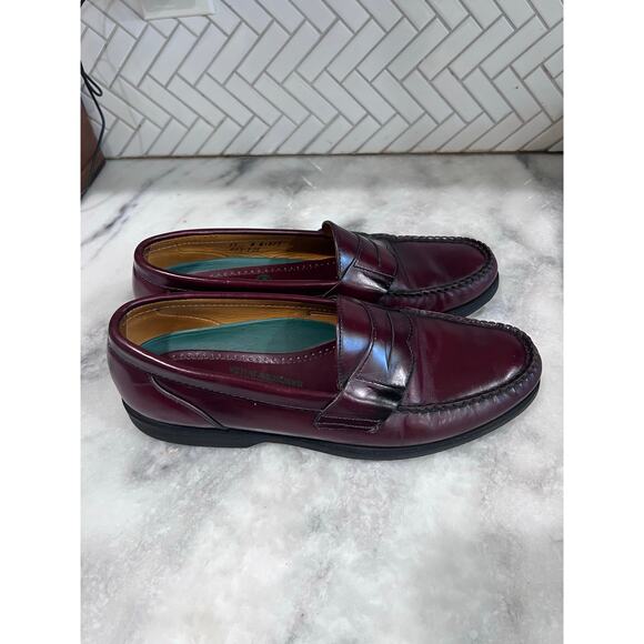 Sebago Classic Penny Loafers Burgundy Leather Men’s 11D 81077 Handsewn USA main image 9